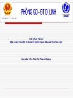 Bài giảng Tập huấn về nước sạch