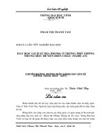 Dạy học lịch sử địa phương ở trường phổ thông trung học huyện diễn châu (nghệ an) 