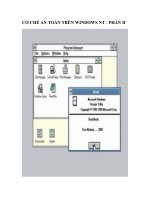Tài liệu CƠ CHẾ AN TOÀN TRÊN WINDOWS NT - PHẦN II ppt