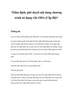 Tài liệu Thẩm định, phê duyệt nội dung chương trình sử dụng vốn ODA (Cấp Bộ)* pdf