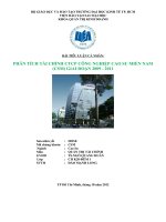 PHÂN TÍCH tài CHÍNH CTCP CÔNG NGHIỆP CAO SU MIỀN NAM (CSM) GIAI đoạn 2009   2011 