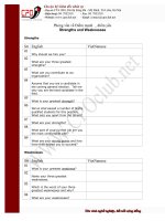 Tài liệu Điểm mạnh - Điểm yếu ( Strengths and Weaknesses ) doc