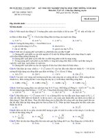 Tài liệu Đề thi chính thức kỳ thi tốt nghiệp THPT 2010 môn Vật lý - Giáo dục thường xuyên (Mã đề thi 813) doc