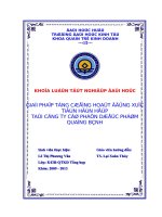 Giải pháp tăng cường hoạt động xúc tiến hỗn hợp tại công ty cổ phần dược phẩm quảng bình 