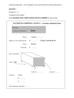listening sample task - form completion