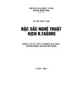 Đặc sắc nghệ thuật kịch R tagore 