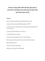 Tài liệu Gia hạn sử dụng, điều chỉnh nội dung giấy phép xả nước thải vào hệ thống công trình thủy lợi thuộc thẩm quyền giải quyết của Bộ docx