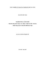 Marketing lãnh thổ nhằm thu hút đầu tư trực tiếp nước ngoài trên địa bàn thành phố hà nội 
