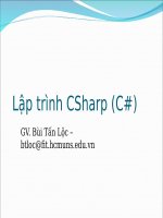 Tài liệu Lập trình CSharp (C#) 1B pdf