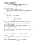Tài liệu Đê kiểm tra HK2 Toàn 12