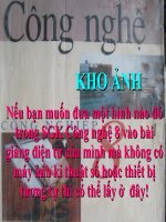 Bài giảng Kho ảnh công nghệ 8