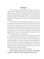 Dùng phương pháp tán xạ ngược tìm nghiệm soliton của phưowng trình schrodinger phi tuyến 