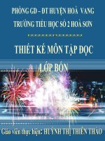 Tài liệu THIẾT KẾ MÔN TẬP ĐỌC LỚP 4