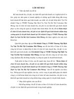 Hoàn thiện tổ chức kế toán doanh thu, chi phí và xác định kết quả kinh doanh nhằm tăng cường quản lý chi phí kinh doanh tại chi nhánh công ty TNHH thương mại dịch vụ vận tải hà nội container hải phòng 