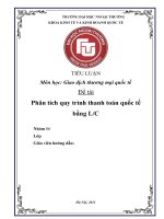Phân tích quy trình thanh toán quốc tế bằng LC 
