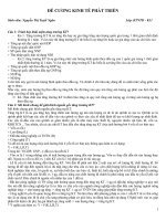 ĐỀ CƯƠNG KINH TẾ PHÁT TRIỂN