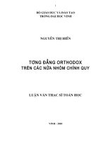 Tương đẳng orthodox trên các nửa nhóm chính quy 