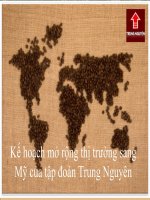 kế hoạch mở rộng thị trường của Cafê TRUNG NGUYEN