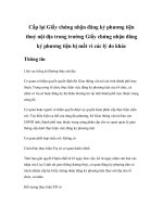 Tài liệu Cấp lại Giấy chứng nhận đăng ký phương tiện thuỷ nội địa trong trường Giấy chứng nhận đăng ký phương tiện bị mất vì các lý do khác pdf