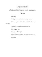 Tài liệu Luyện từ và câu - MỞ RỘNG VỐN TỪ: TRUNG THỰC - TỰ TRỌNG ( Tiết 12 ) pptx