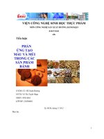 Phản ứng tạo màu và mùi trong các sản phẩm bánh nướng phản ứng tạo màu và mùi trong các sản phẩm bánh nướng 