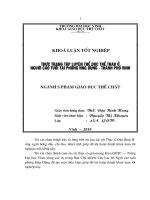 Thực trạng tập luyện thể dục thể thao ở người cao tuổi tại phường hưng dũng   thành phố vinh 
