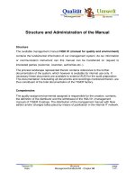 Tài liệu Structure and Administration of the Manual docx