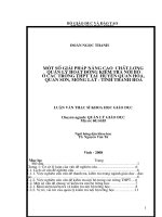 Một số giải pháp nâng cao chất lượng quản lí hoạt động kiểm tra nội bộ ở các trường THPT tại huyện quan hóa, quan sơn, mường lát   tỉnh thanh hóa 