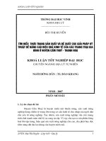 Tìm hiểu thực trạng sản xuất và đề xuất các giải pháp kỹ thuật để nâng cao hiệu quả kinh tế của các trang trại gia đình ở huyện cẩm thủy   thanh hóa 
