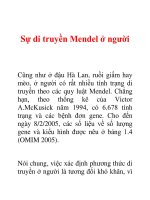Tài liệu Sự di truyền Mendel ở người pdf