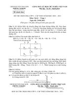 Tài liệu đề + đáp án biểu điểm kì thi HSG huyện vòng 1 năm 2011