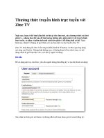Tài liệu Thưởng thức truyền hình trực tuyến với Zinc TV doc