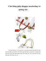 Tài liệu Cân bằng giữa shopper marketing và quảng cáo pptx