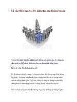 Tài liệu Sự cấp thiết của vai trò lãnh đạo sau khủng hoảng pptx