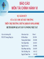 SỰ GIẢM sút của các CHU kỳ bất THƯỜNG TRÊN THỊ TRƯỜNG CHỨNG KHOÁN SINGAPORE 