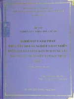 Nghiên cứu giải pháp thúc đẩy doanh nghiệp phát triển trên địa bàn tỉnh kon tum vùng tây nguyên sau khi việt nam gia nhập WTO đề tài nghiên cứu khoa học cấp bộ 