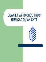 Tài liệu Quản lý và tổ chức thực hiện các dự án CNTT pptx
