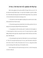 Tài liệu 24 lưu ý khi làm bài trắc nghiệm thi Đại học pdf