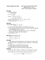 Bài giảng Đề thi HSG 2010-2011 huyện Duy Tiên