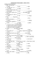 Bài soạn câu hỏi Anh 6 - HKII