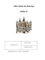 Tài liệu MBA dành cho lãnh đạo (Phần 4) docx