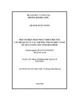 Một số biện pháp phát triển đội ngũ cán bộ quản lý các trường trung học cơ sở huyện lương sơn tỉnh hòa bình luận văn thạc sĩ khoa học giáo dục 