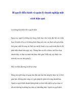 Tài liệu Bí quyết điều hành và quản lý doanh nghiệp một cách hiệu quả Lựa đúng ppt