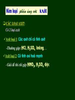 Tài liệu Bài giảng lim loại phản ứng với axit docx