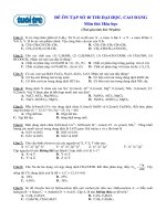 Tài liệu ĐỀ ÔN TẬP SỐ 10 THI ĐẠI HỌC, CAO ĐẲNG_MÔN HÓA HỌC doc
