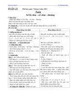 Gián án Giáo án lớp 2 tuần 23 đã chỉnh sửa