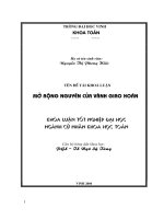 Mở rộng nguyên của vành giao hoán 
