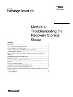 Tài liệu Module 4: Troubleshooting the Recovery Storage Group ppt