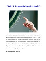 Tài liệu Bệnh trĩ: Dùng thuốc hay phẫu thuật? doc