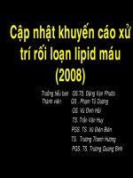 Tài liệu Khuyến cáo về xử trí rối loạn lipid máu 2008 ppt